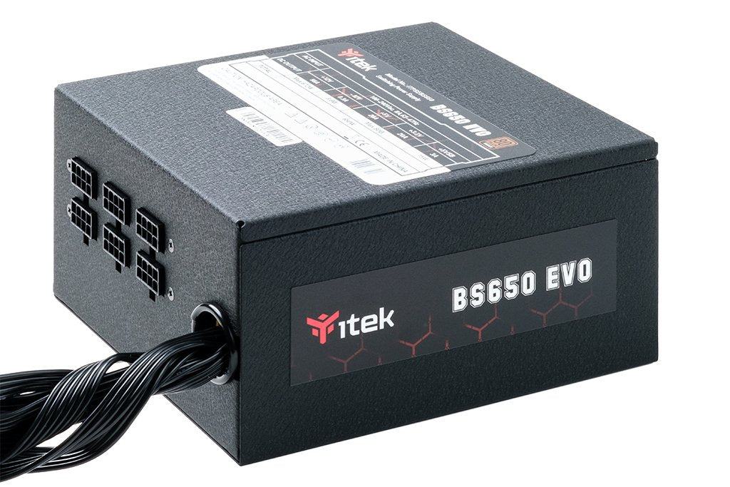 Fuente De Alimentación Itek Bs650 650 W 24-Pin Atx Atx Negro