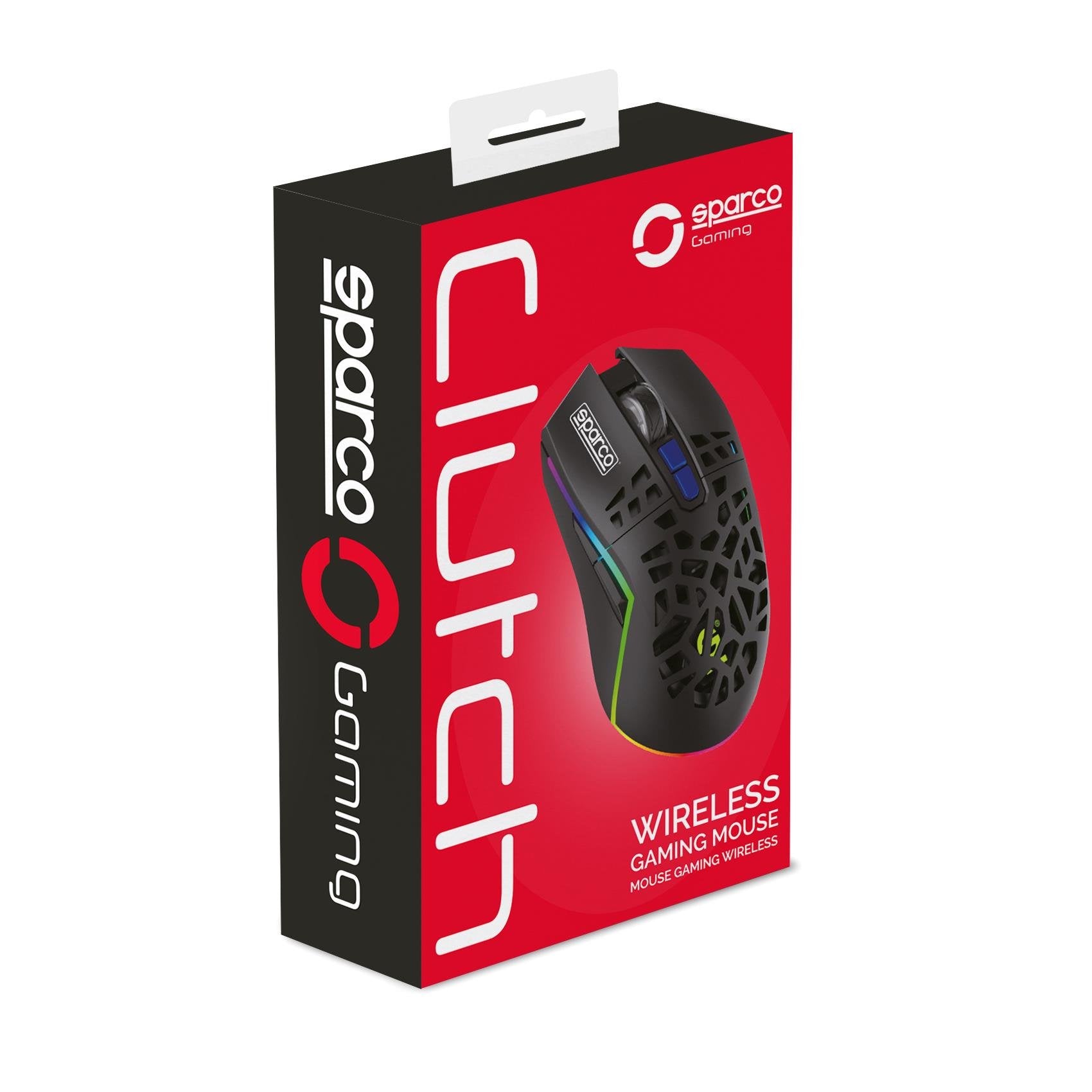 Sparco Spwmouse Ratón Mano Derecha Rf Inalámbrico Rgb 4800 Dpi