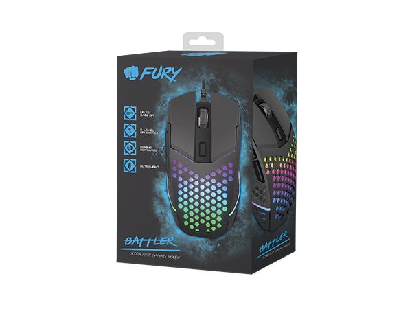 Fury Battler Ratón Usb Tipo A Óptico 6400 Dpi Mano Derecha