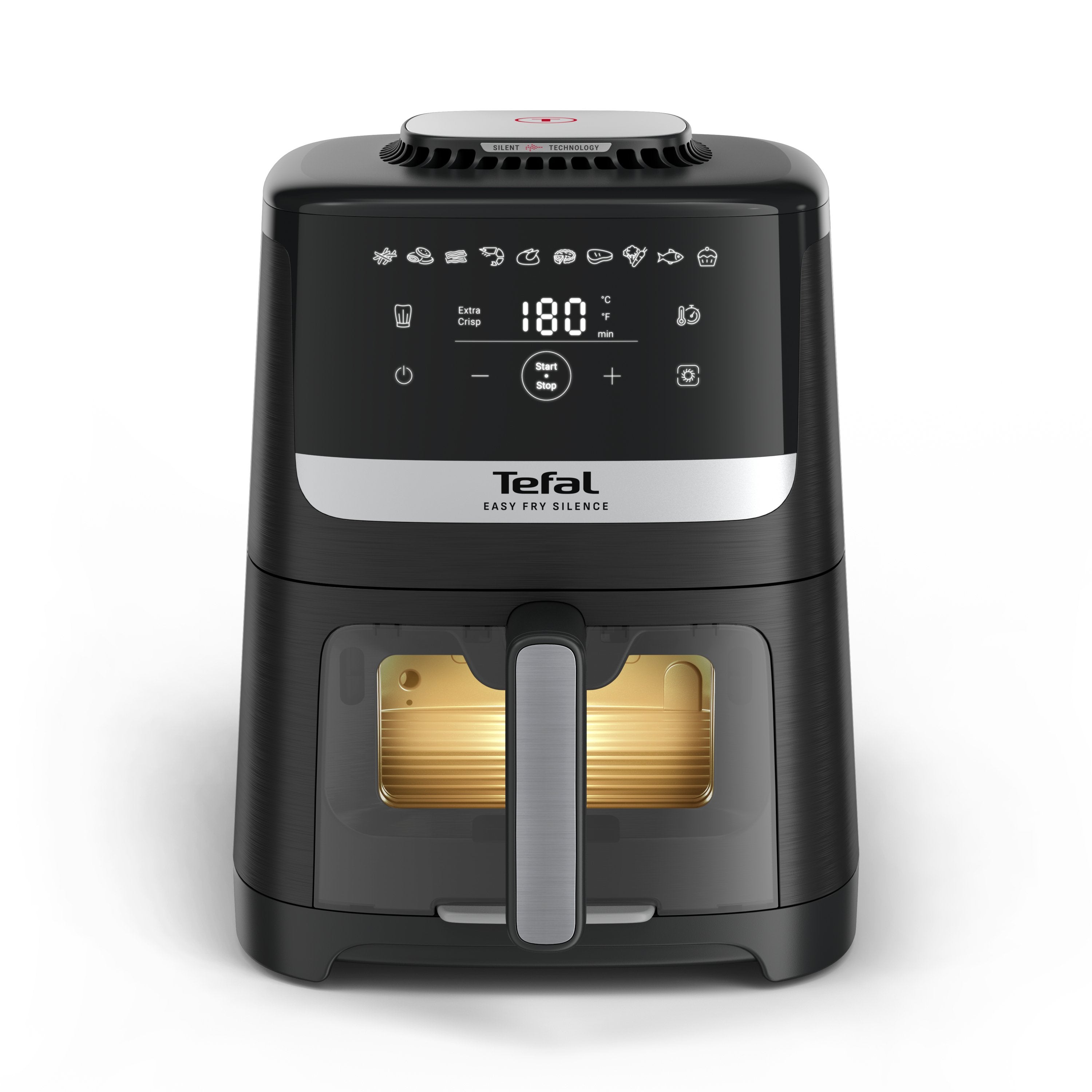 EAN 3045387293819 - Tefal Easy Fry Silence EY5568E0 freidora Sencillo 5 L Independiente Freidora de aire caliente Negro, Acer imagen 2