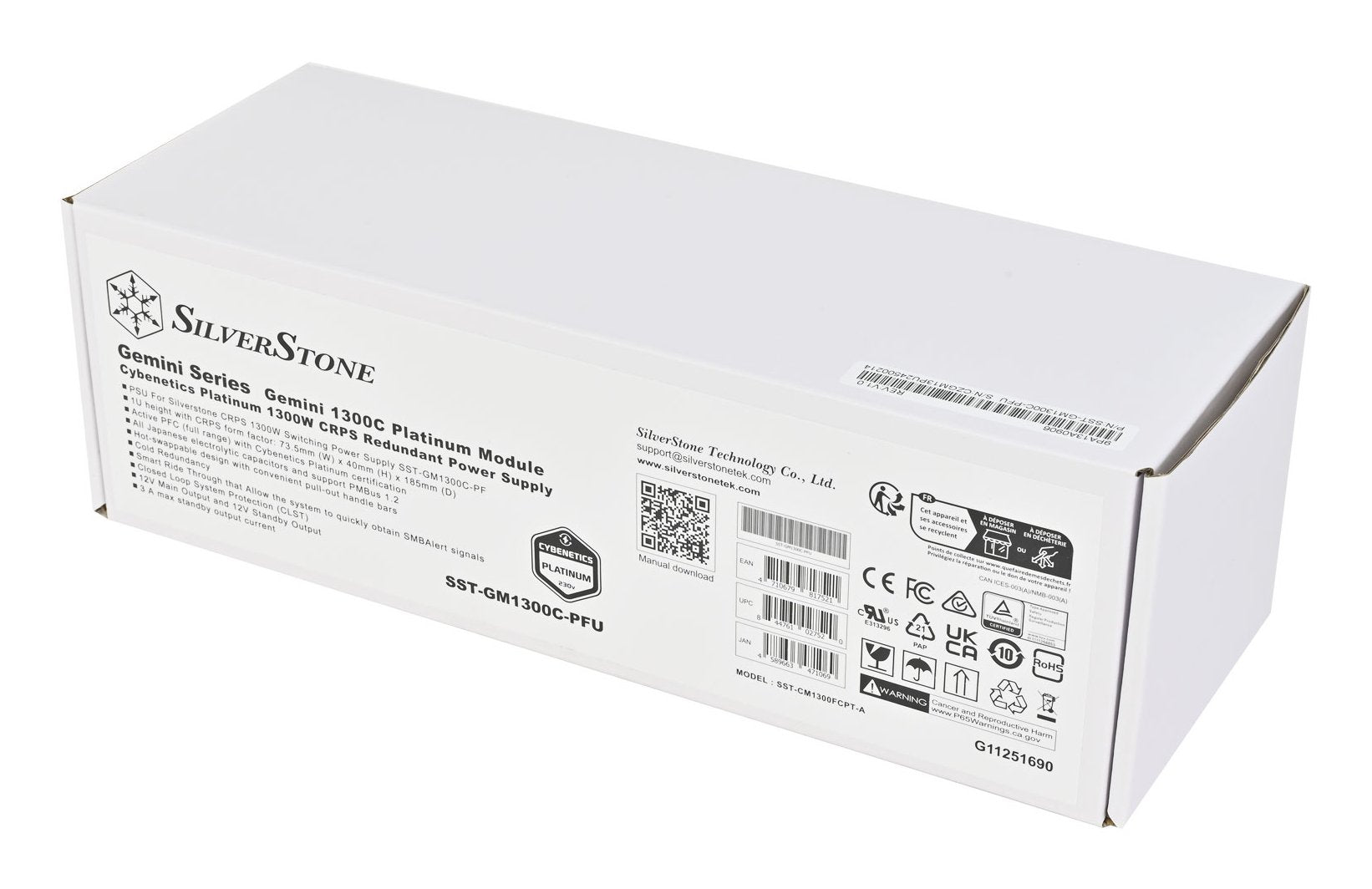 Silverstone Gemini 1300c Platinum, Fuente De Alimentación Para Pc 1300 Vatios Sst-Gm1300c-Pf