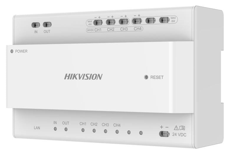 Distribuidor De Vídeo/Audio De Dos Hilos Conexión En Cascada 4ch Tcp/Ip Rj45 Hikvision