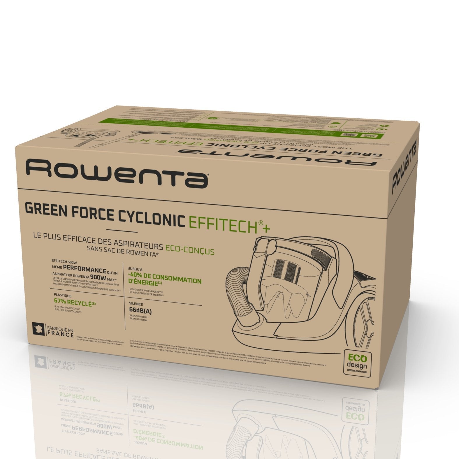 Aspiradora Rowenta Green Force Cyclonic Effitech Ro7c36 Negro/Gris Ro7c36