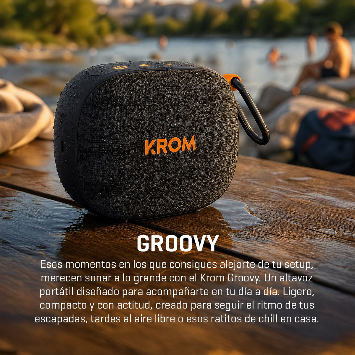 EAN 8436587976841 - Krom NXKROMGROOVY altavoz portátil o de fiesta Altavoz monofónico portátil Negro, Naranja 5 W imagen 16