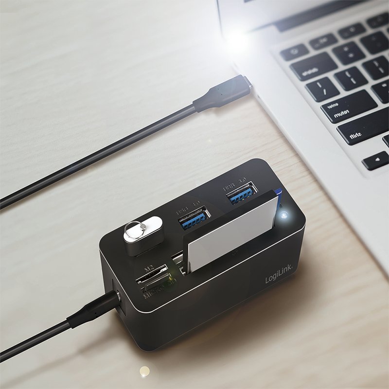 EAN 4052792061314 - LogiLink CR0046 base para portátil y replicador de puertos Alámbrico USB 3.2 Gen 1 (3.1 Gen 1) Type-C Neg imagen 3