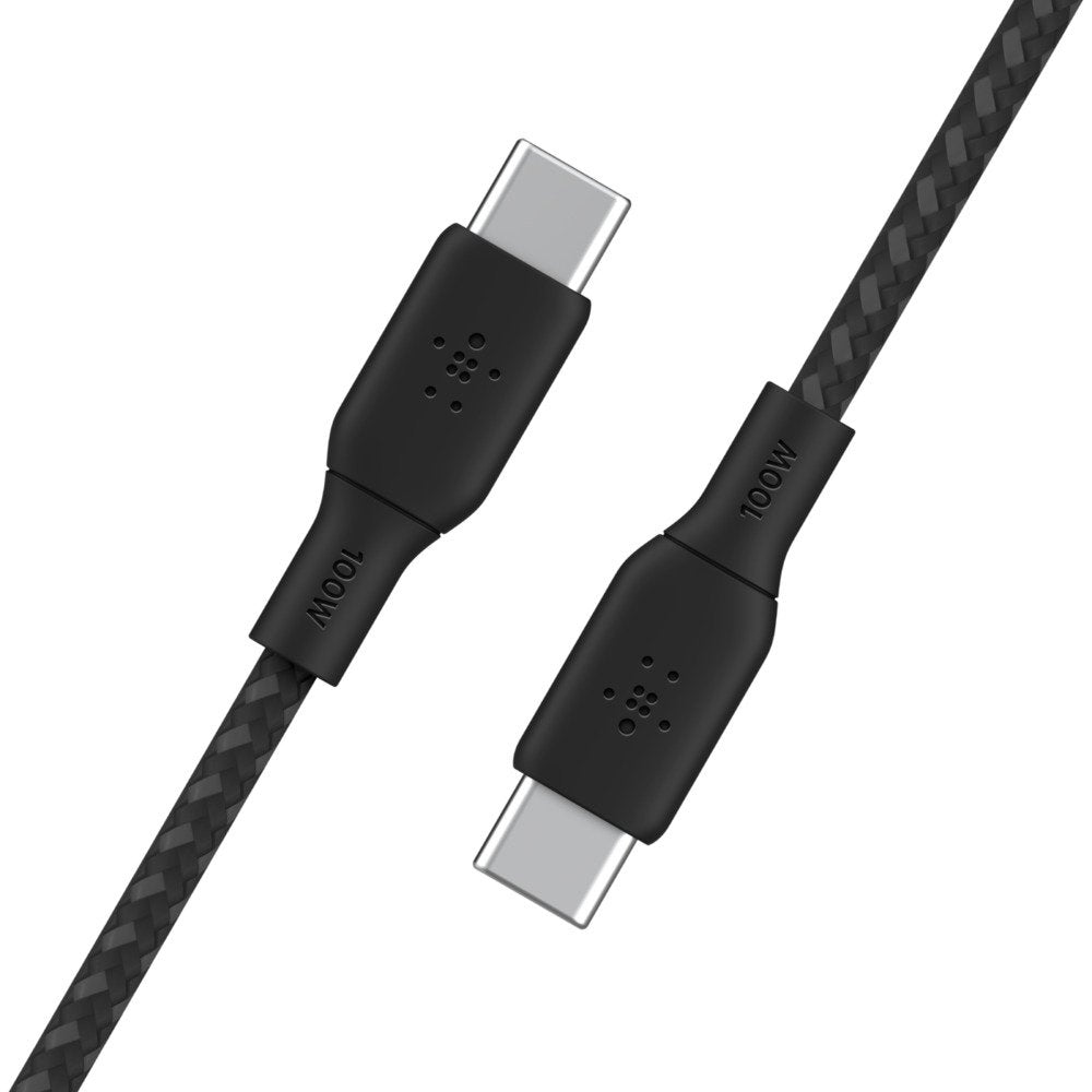 Cable 100w Usb-C To Usb-C Braided 2m Negro