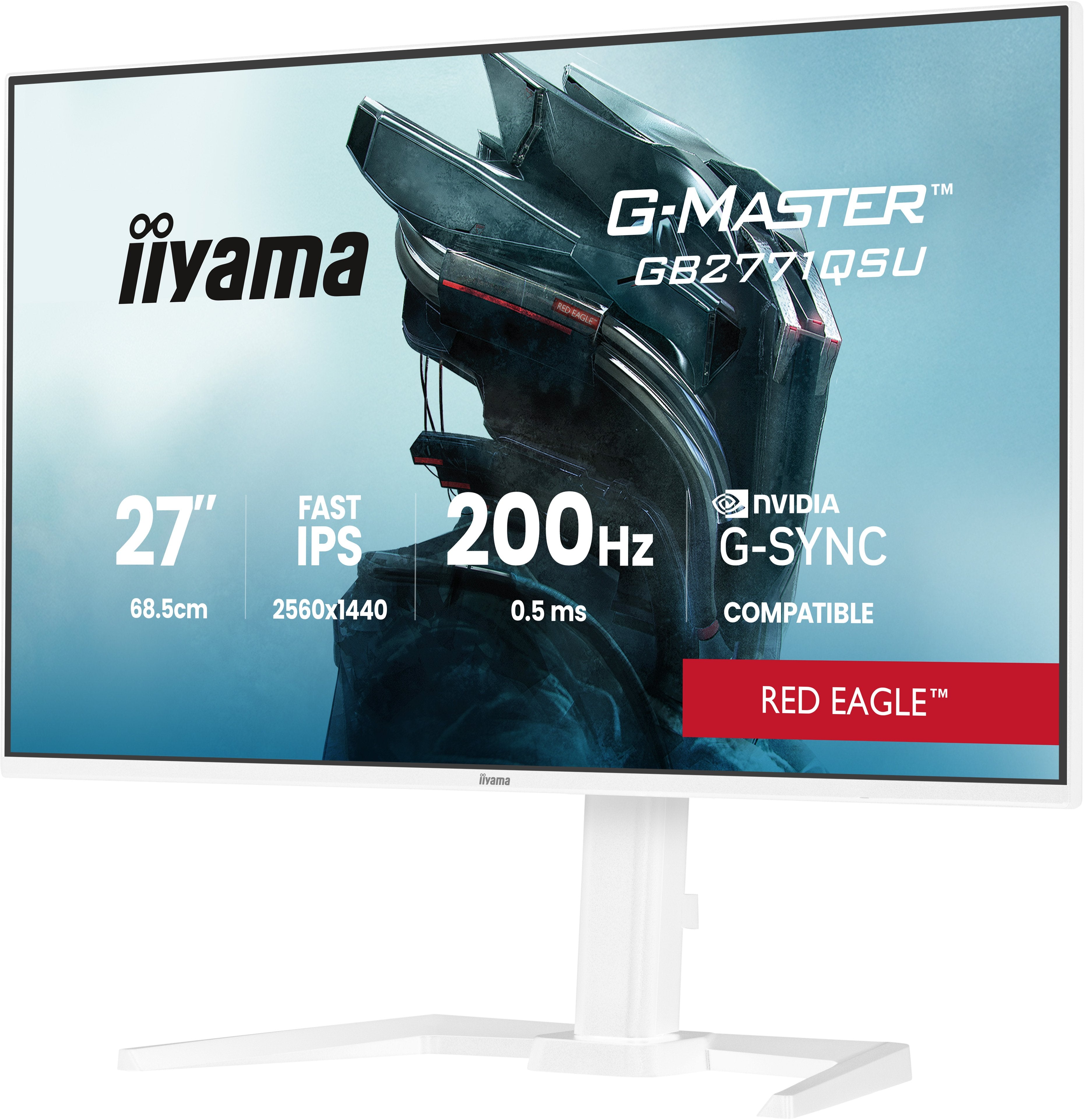 EAN 4948570126521 - iiyama G-MASTER GB2771QSU-W1 pantalla para PC 68,6 cm (27") 2560 x 1440 Pixeles Wide Quad HD LCD Blanco imagen 6