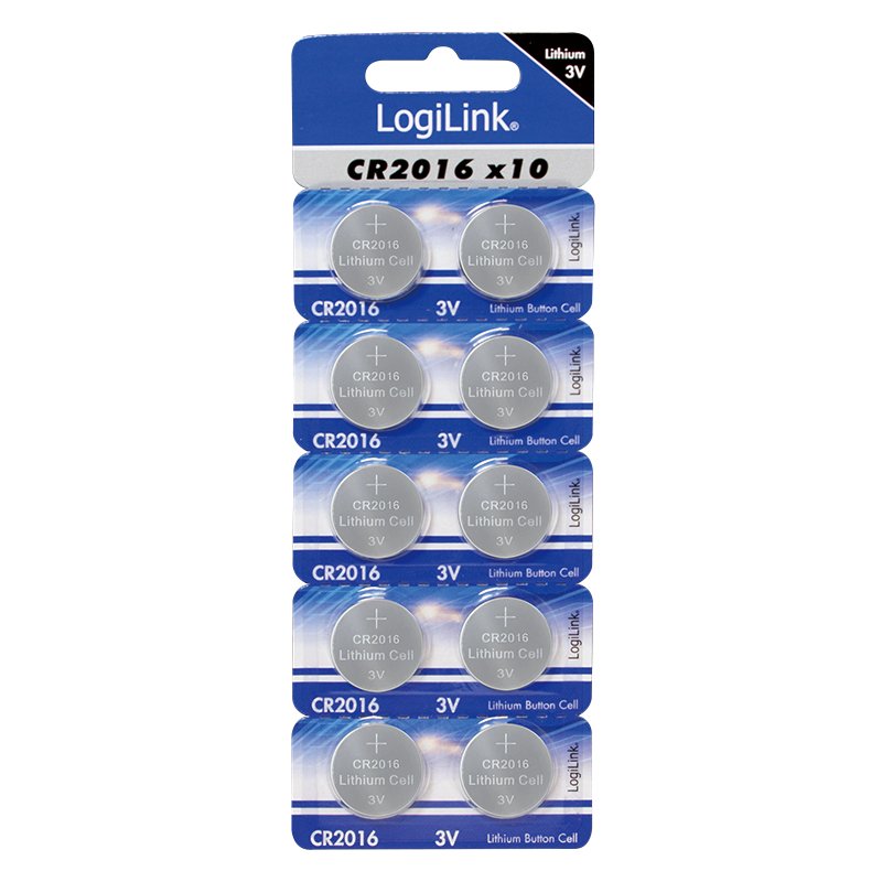 Logilink - Ultra Power Cr2016 Lithium Button Cell, 3v, 10pcs