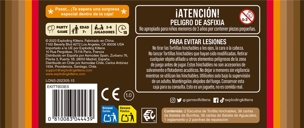 EAN 810083044439 - Asmodee Exploding Kittens EKITTB03ES juego de tablero Block Block Burrito 15 min Juego De Cartas Partido imagen 5