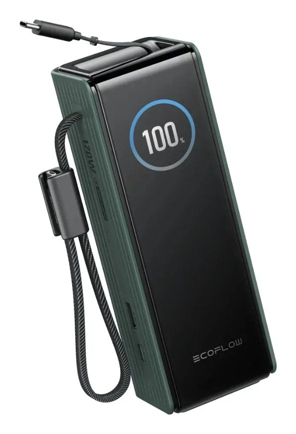 Ecoflow Rapid 25k Build-In Cable - Powerbank Green