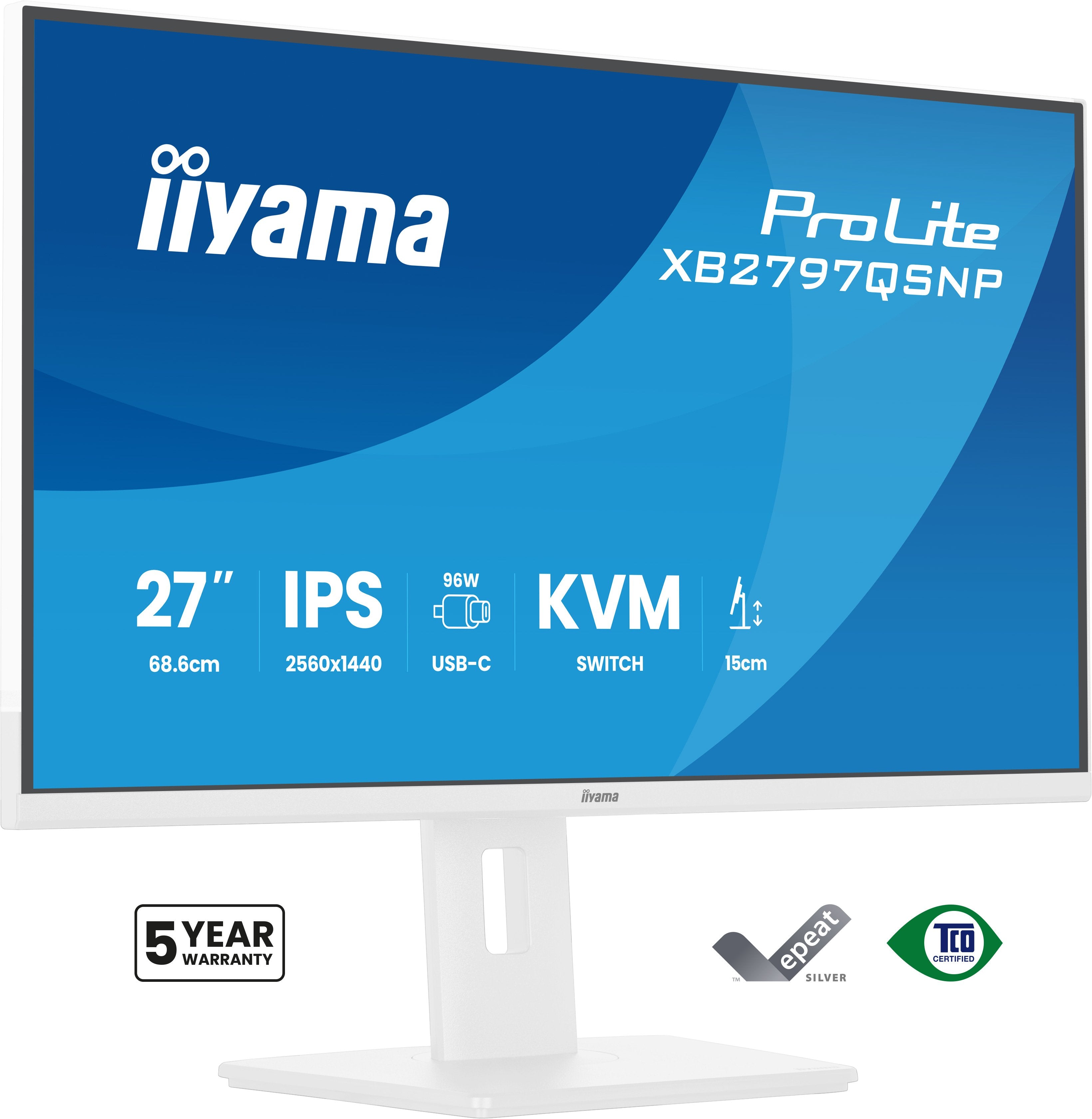 EAN 4948570125951 - iiyama ProLite XB2797QSNP-W1 pantalla para PC 68,6 cm (27") 2560 x 1440 Pixeles Quad HD LCD Blanco imagen 1
