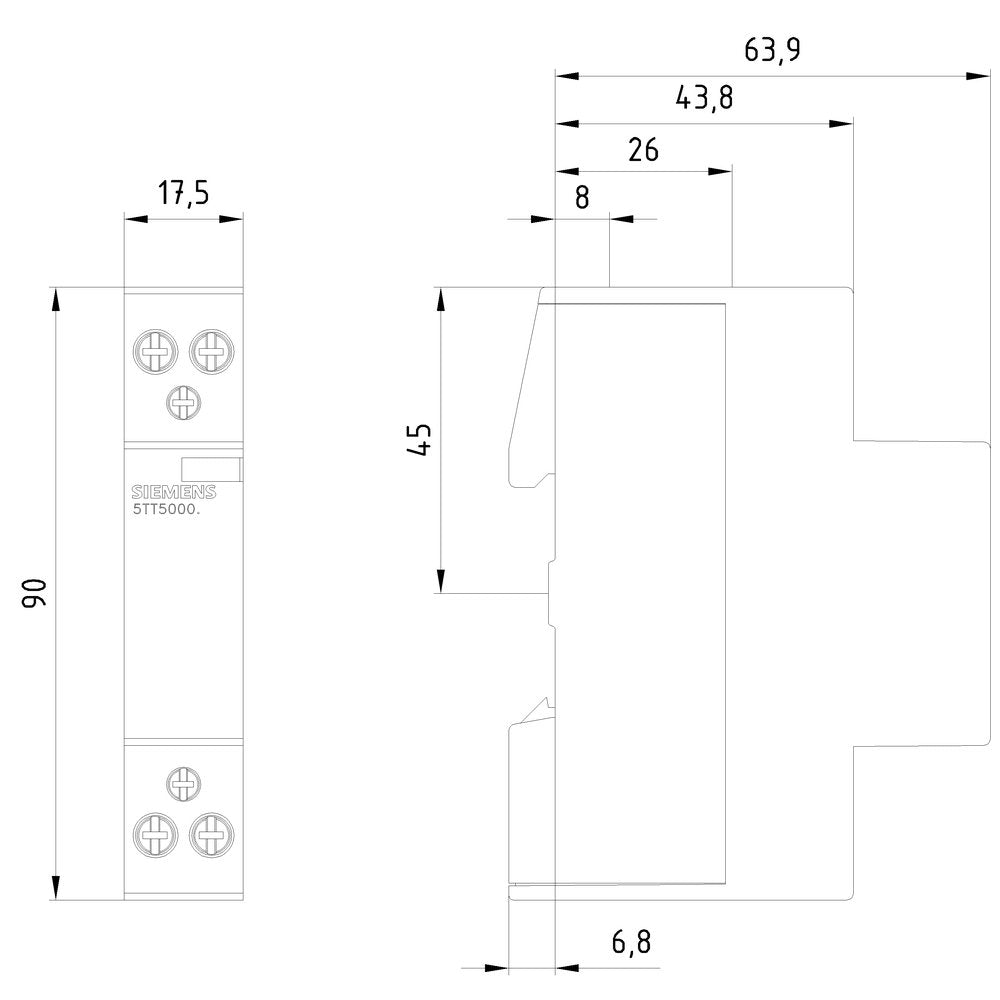 Siemens 5tt5800 - 0 - Schütz Installation 2 Na 230 Vac