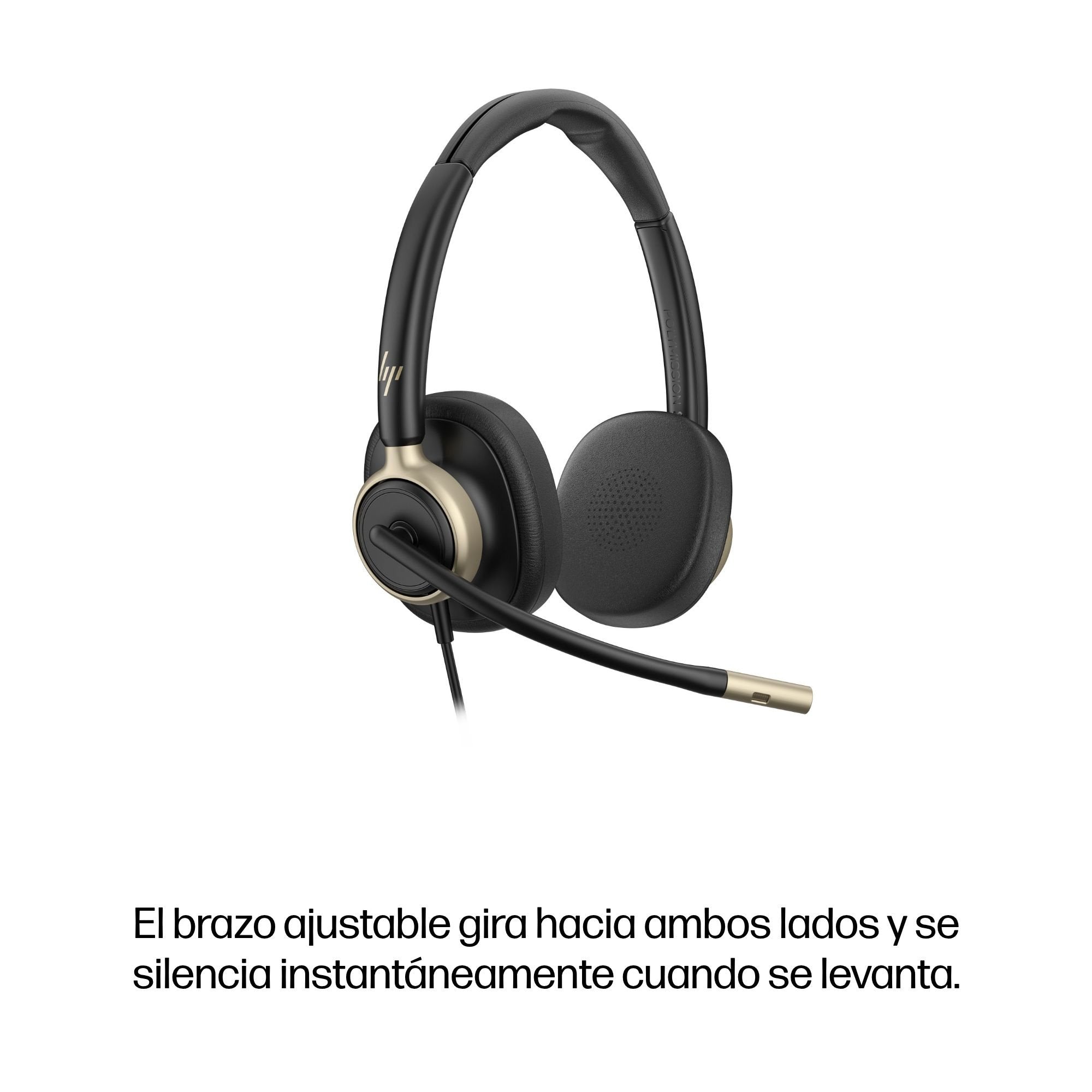EAN 0199764365620 - HP Poly Mission 825 Stereo USB Wired Headset (Bulk) Negro imagen 8