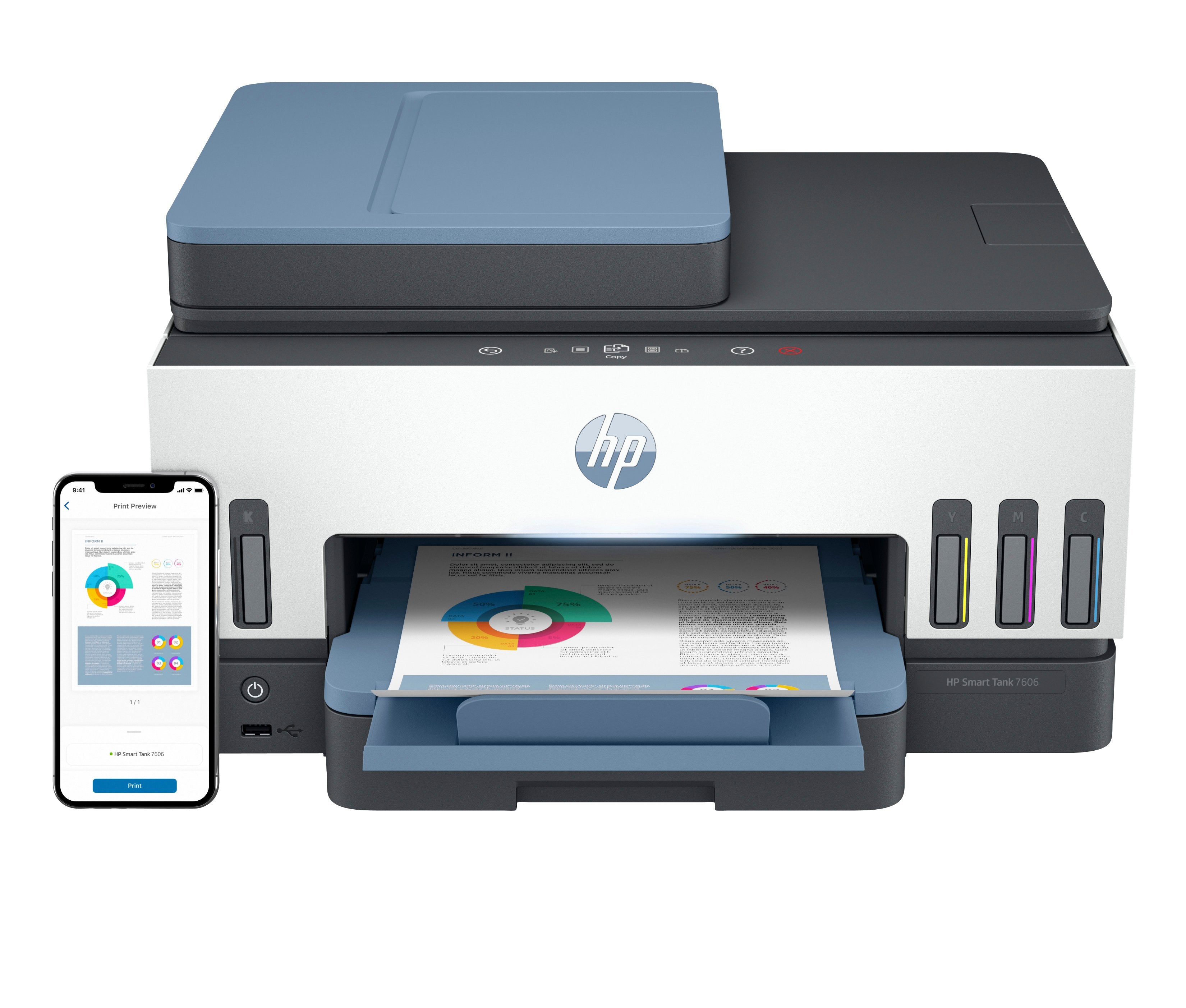 EAN 195908302650 - HP Smart Tank 7606 All-in-One Printer Inyección de tinta térmica A4 4800 x 1200 DPI 15 ppm Wifi imagen 1