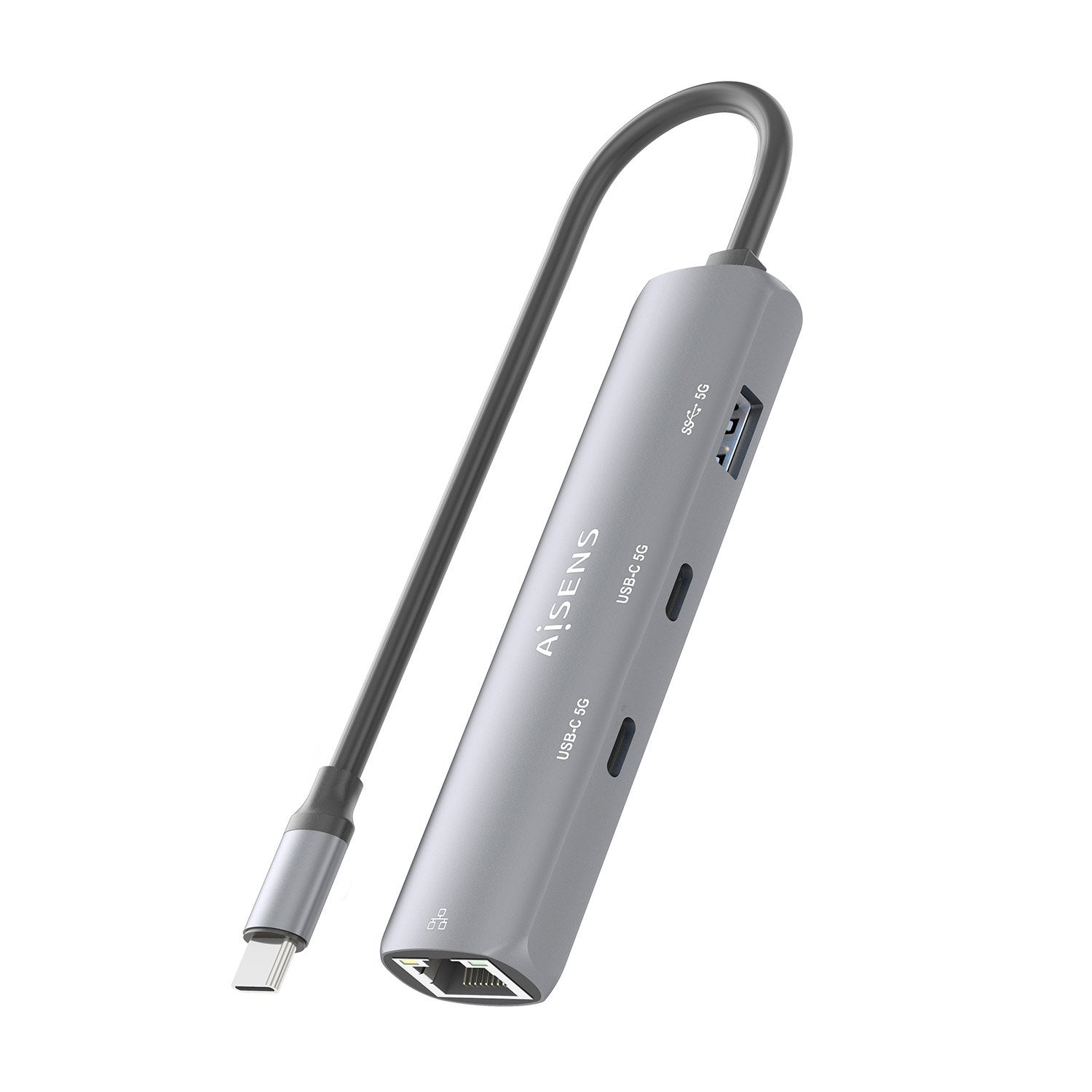 EAN 8435739904022 - AISENS ASUC-4P040-GR base para portátil y replicador de puertos Alámbrico USB 3.2 Gen 1 (3.1 Gen 1) Type- imagen 5