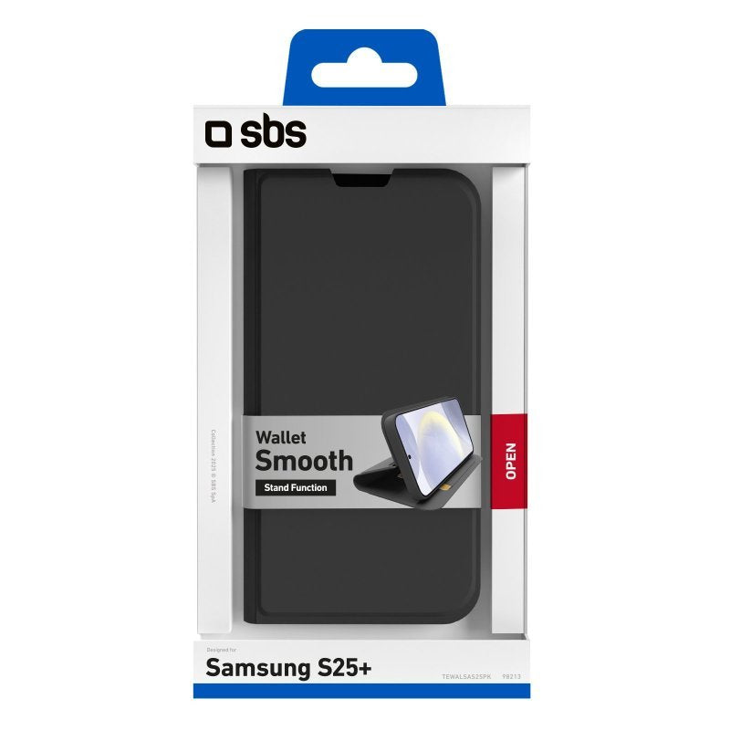Sbs Wallet Stand Galaxy S25+ Schwarz
