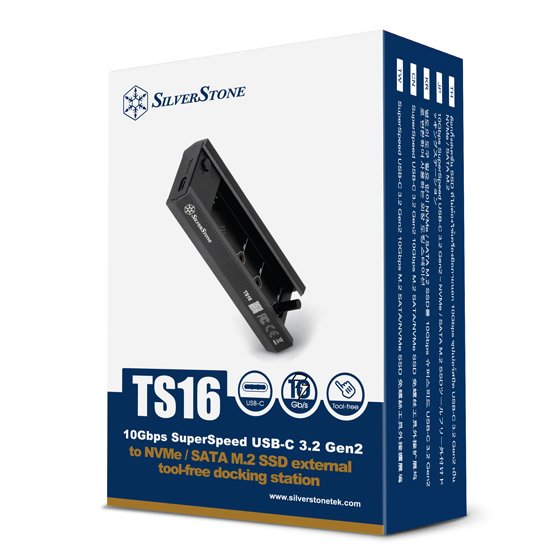 Caja Externa Silverstone Ts16 Para Ssd M.2 Negro
