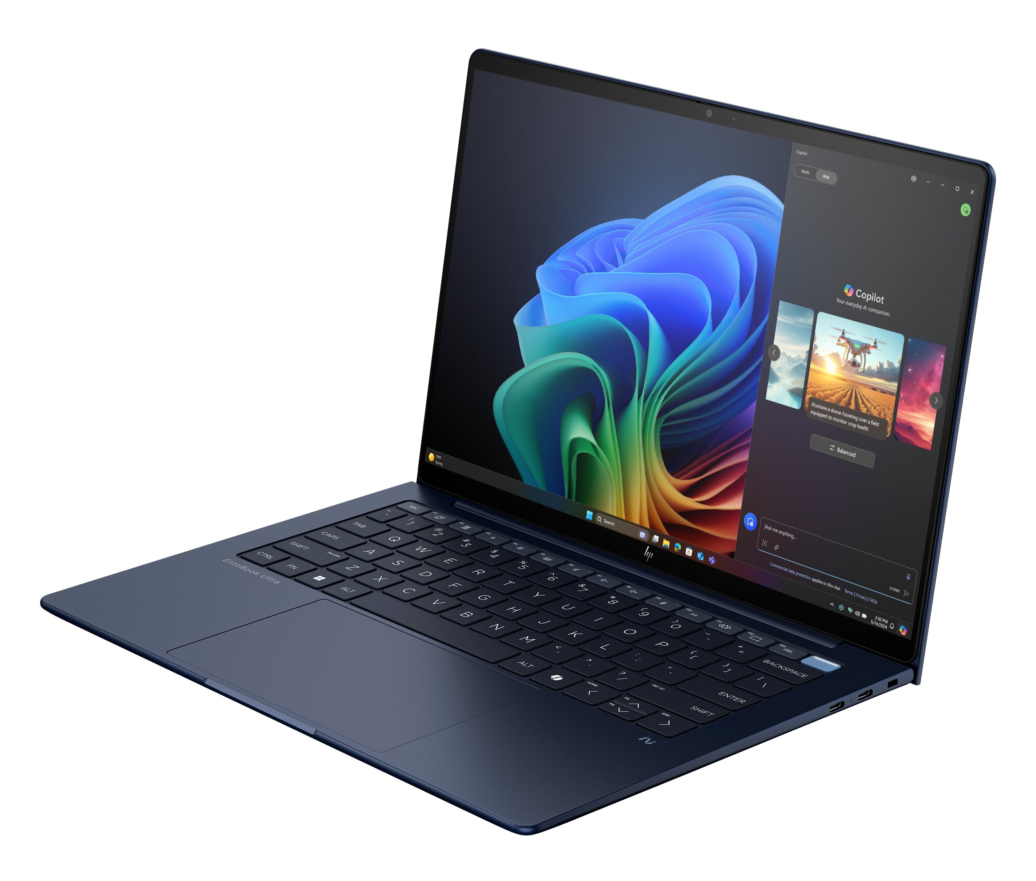 Portátil Hp Elitebook Ultra G1i Intel Core Ultra 5 228v 14" 2.8k 32 Gb Lpddr5x-Sdram 512 Gb Ssd Wi-Fi 7 (802.11be) Windows 11 Pro Azul