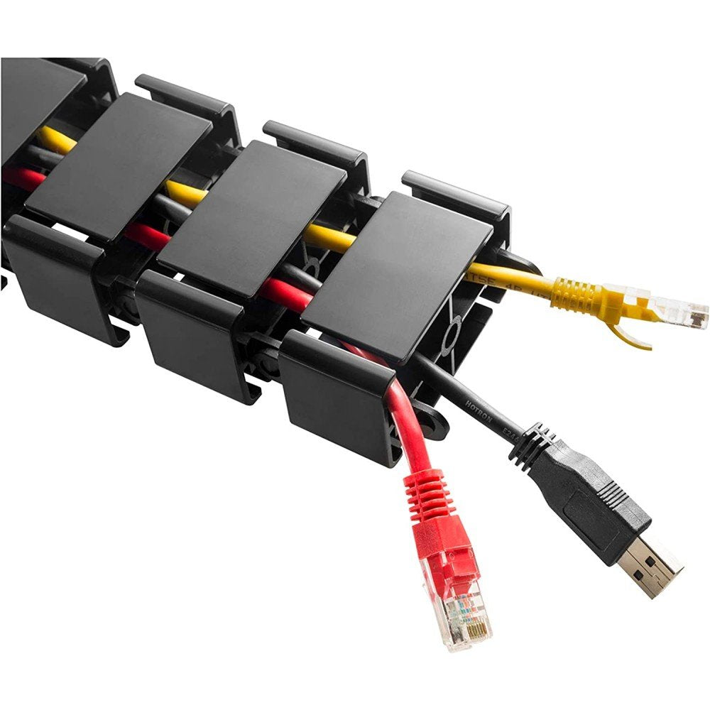 Techly Gestión De Cables Flexible, 1,3 M, 67x35 Mm, Negro Iswt-Can-6735
