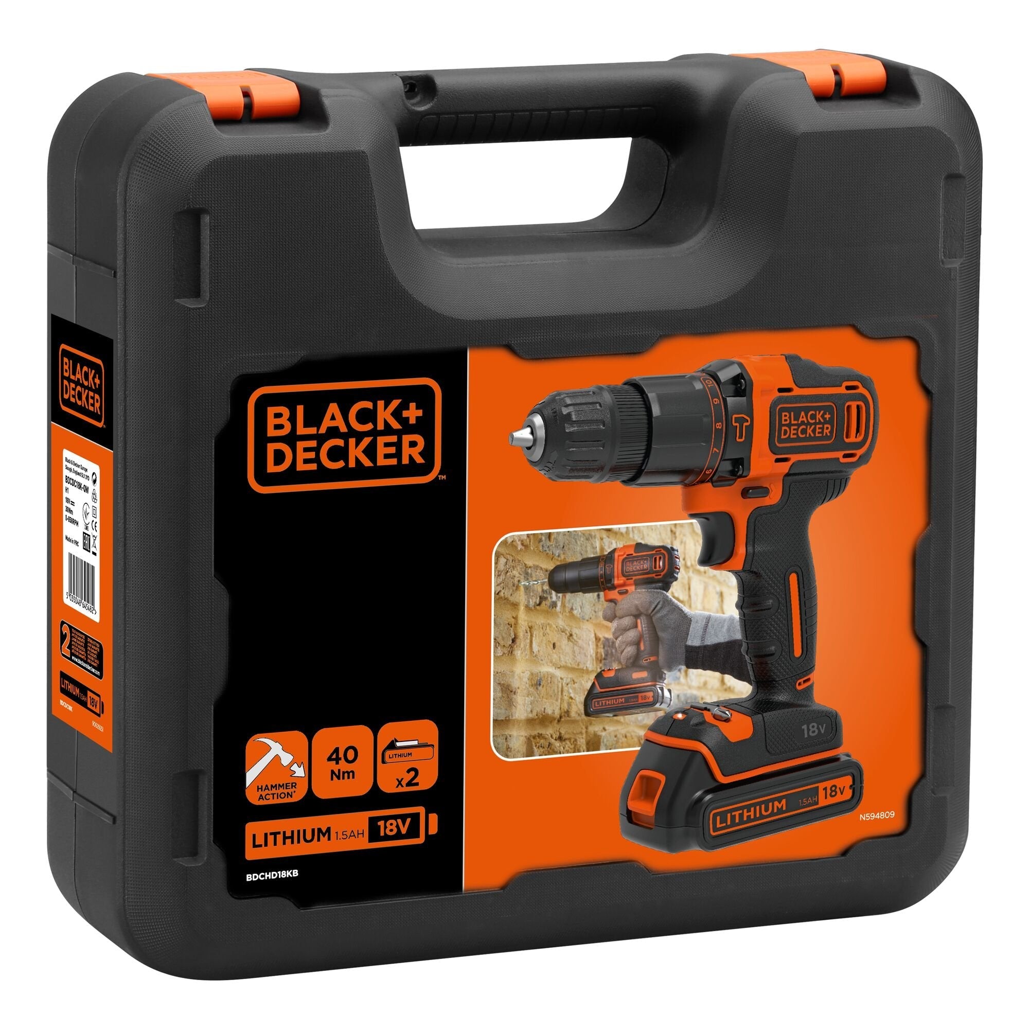 Taladro Percutor 18v Bdchd18kb-Qw Black+Decker