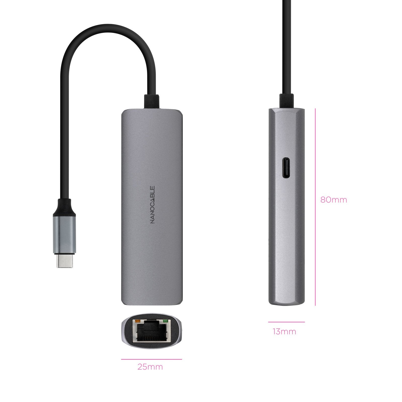 EAN 8433281015524 - Nanocable 10.16.4603 base para portátil y replicador de puertos Alámbrico USB 3.2 Gen 1 (3.1 Gen 1) Type- imagen 2
