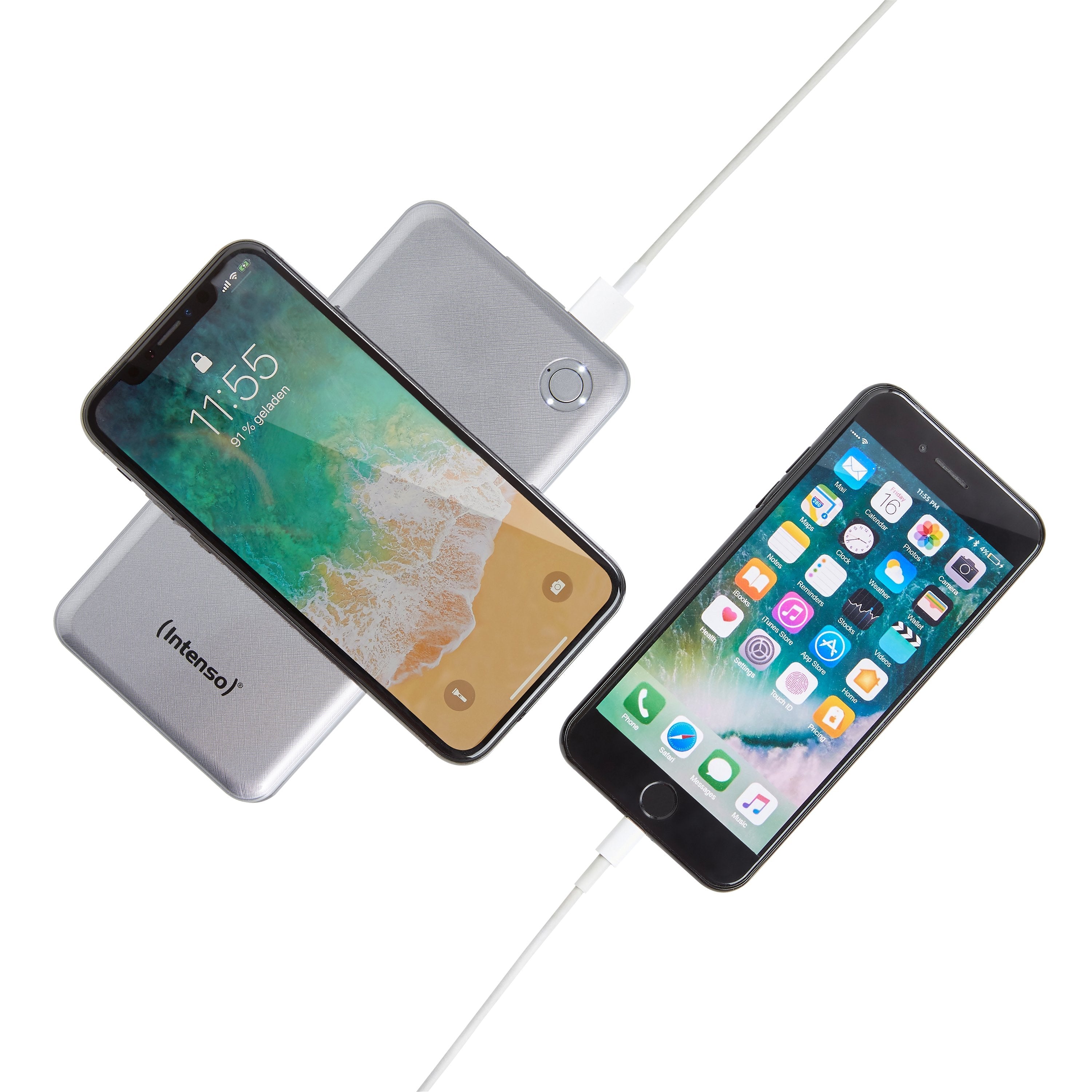 Intenso Powerbank Wpd10000 Plateado Incl. Cargador Inalámbrico