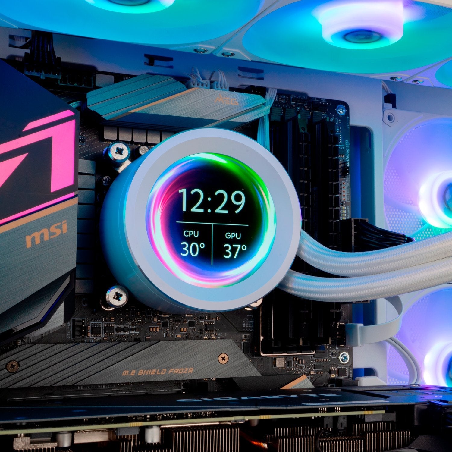 EAN 8436587975073 - NOX Hummer X-240 LCD Procesador Refrigerador de aire 12 cm Blanco 1 pieza(s) imagen 8