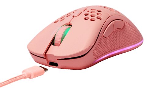 Deltaco Pm80 Gaming Maus Wireless Ultraleicht Rgb Pink