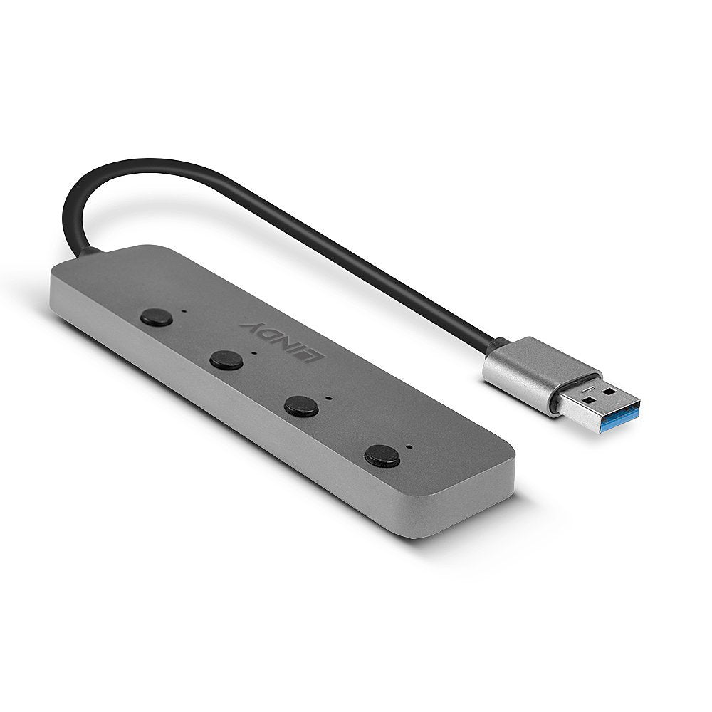 EAN 4002888433099 - Lindy 43309 hub de interfaz USB 3.2 Gen 1 (3.1 Gen 1) Type-A 5 Mbit/s Gris imagen 2