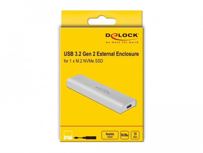 Delock Caja Externa Ssd M.2 Nvme Pcie Ssd Usb Tipo-C Hembra