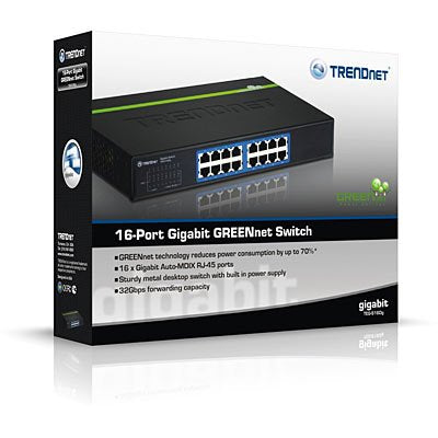 EAN 0710931610208 - Trendnet TEG-S16DG switch No administrado Negro imagen 4