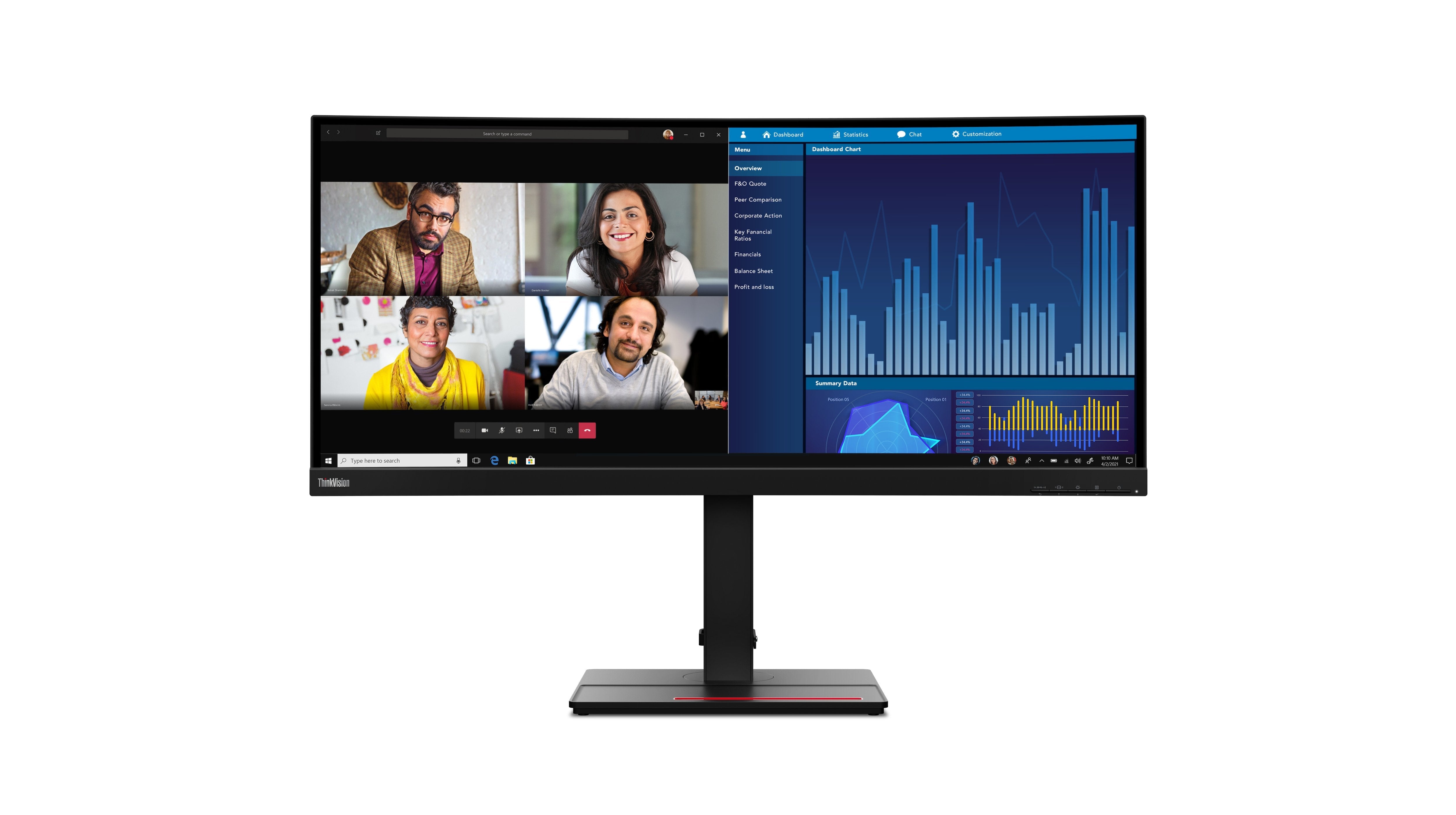 EAN 0195891382325 - Lenovo ThinkVision P34w-20 LED display 86,7 cm (34.1") 3440 x 1440 Pixeles Wide Quad HD Negro imagen 1