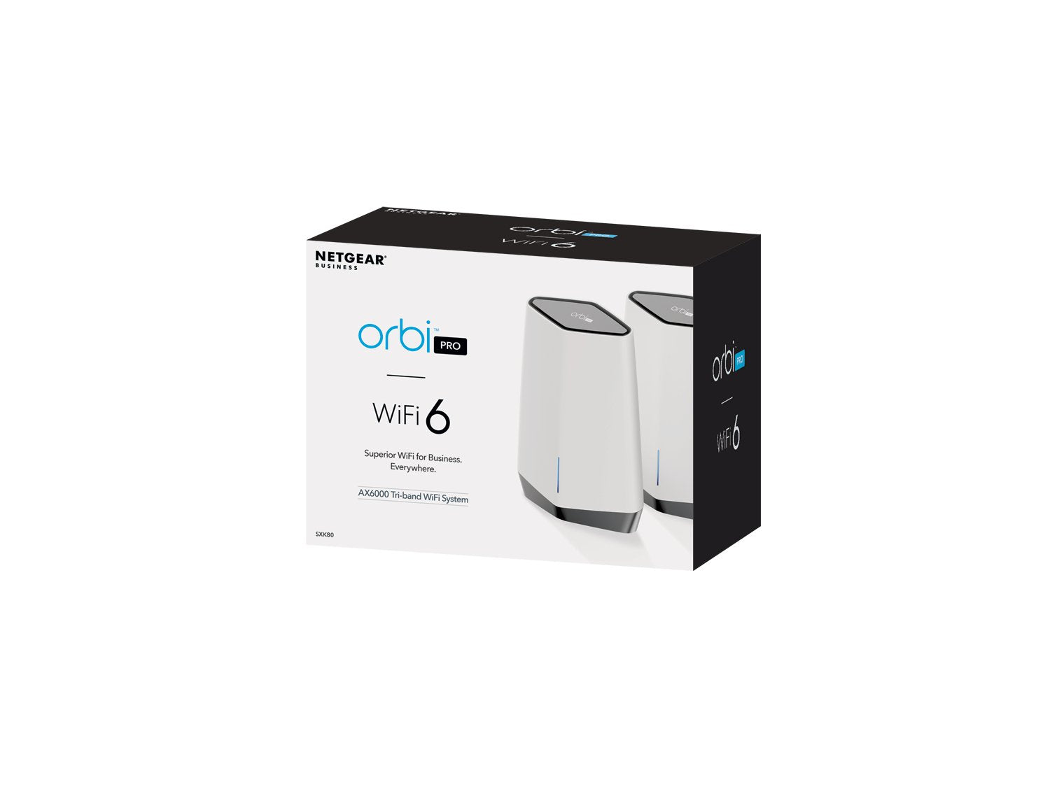 Netgear Orbi Pro Router Inalámbrico Tribanda (2,4 Ghz/5 Ghz/5 Ghz) Gigabit Ethernet Blanco, Enrutador De Malla Blanco, Wi-Fi 6 (802.11ax), Tribanda (2,4 Ghz/5 Ghz/5 Ghz), Ethernet, Blanco, Router De Sobremesa