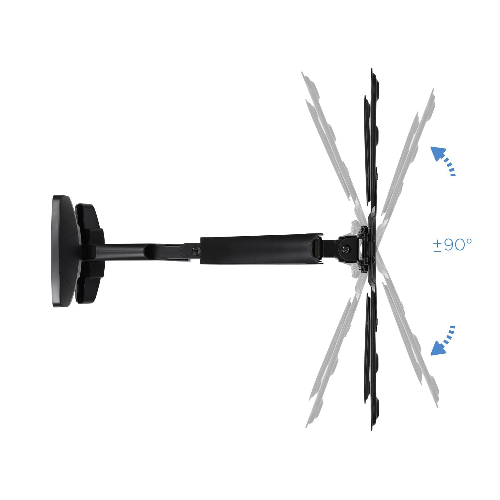 Tooq Soporte De Pared Con Brazo Articulado Para Tv De 23"-55" - Giratorio E Inclinable - Piston De Gas - Peso Max 30kg