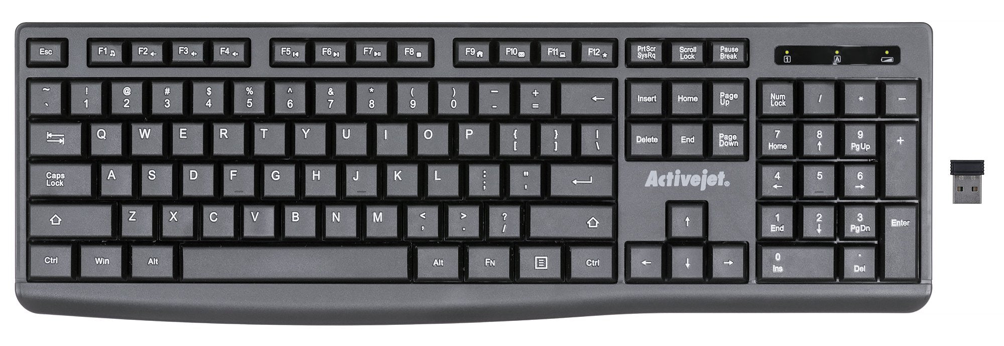 EAN 5901443120100 - Activejet K-3803SW teclado Universal RF inalámbrico QWERTY Internacional de EE.UU. Negro imagen 11