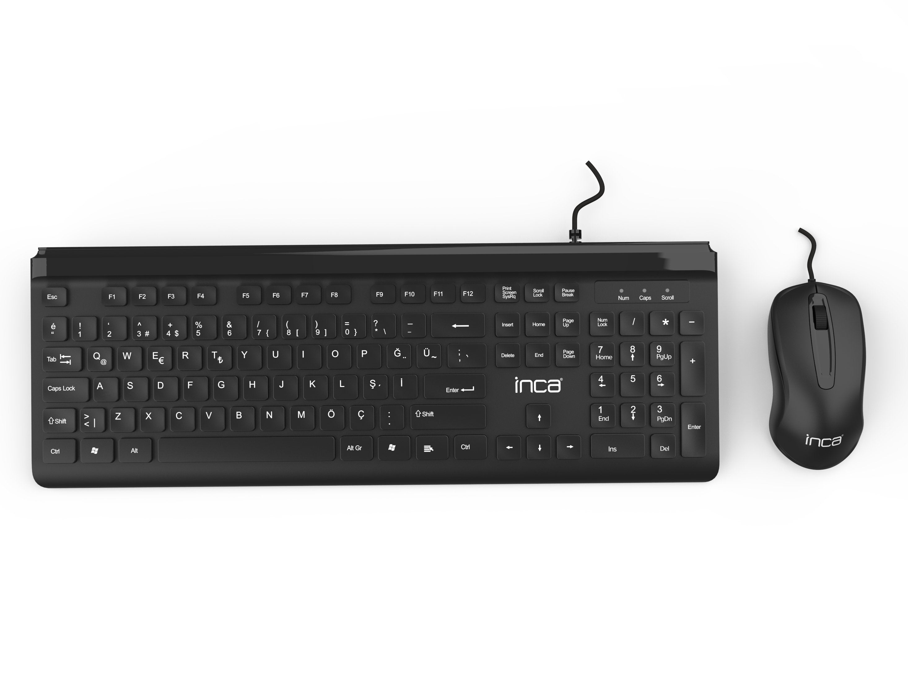 EAN 8681949011498 - Inca IMK-377 teclado Ratón incluido Oficina USB Turco Negro imagen 1
