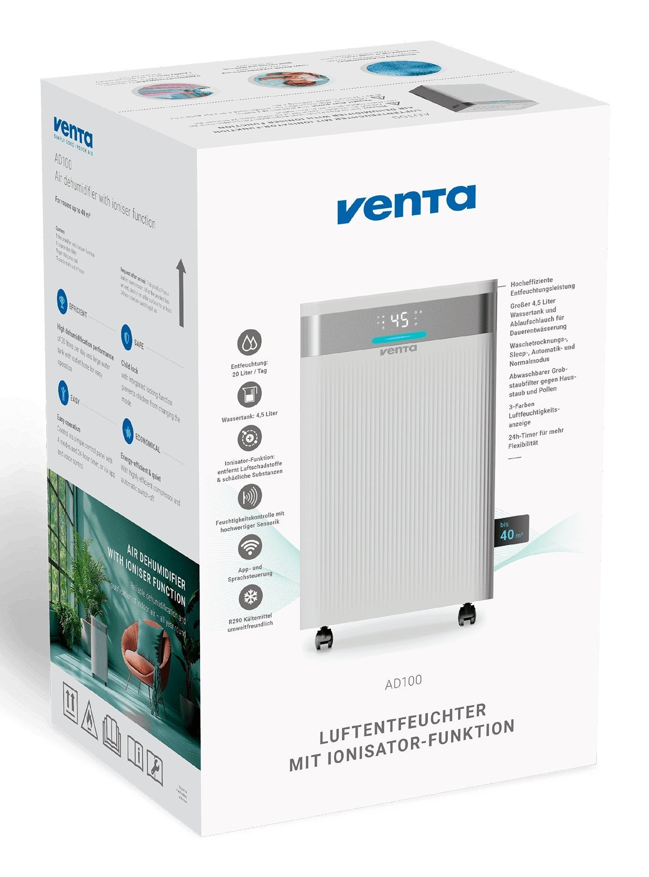 Venta Ad100 Eu Luftbefeuchter Para Hygienische Befeuchtung