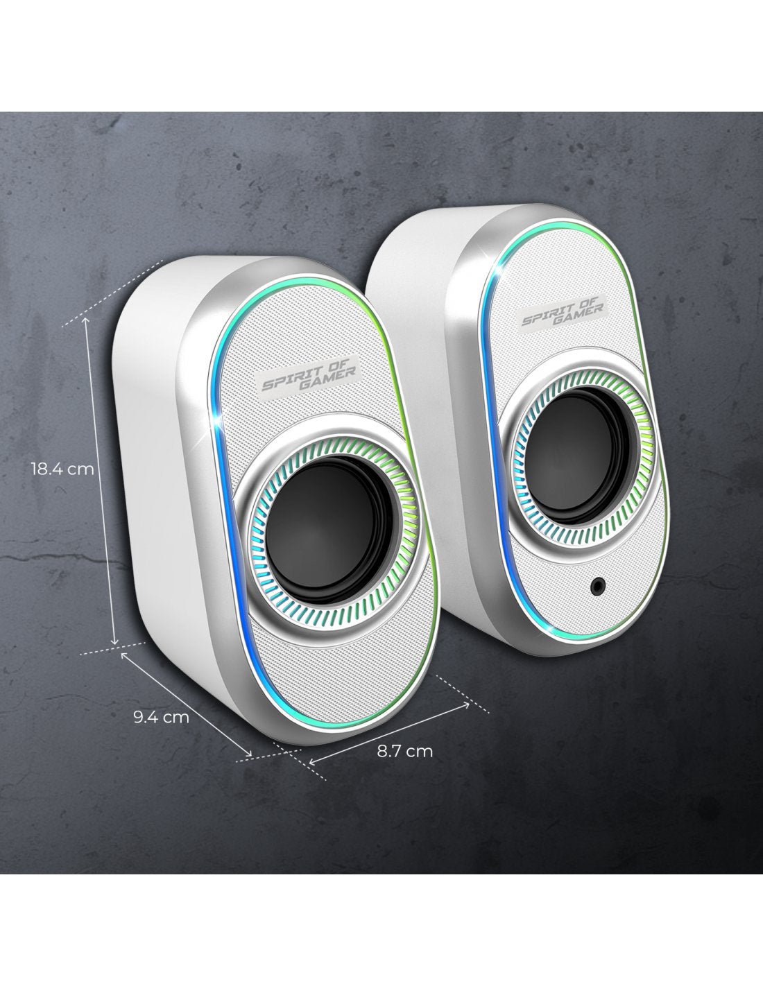 Spirit Of Gamer Altavoz 2.0 Fanatic 500 Rgb White