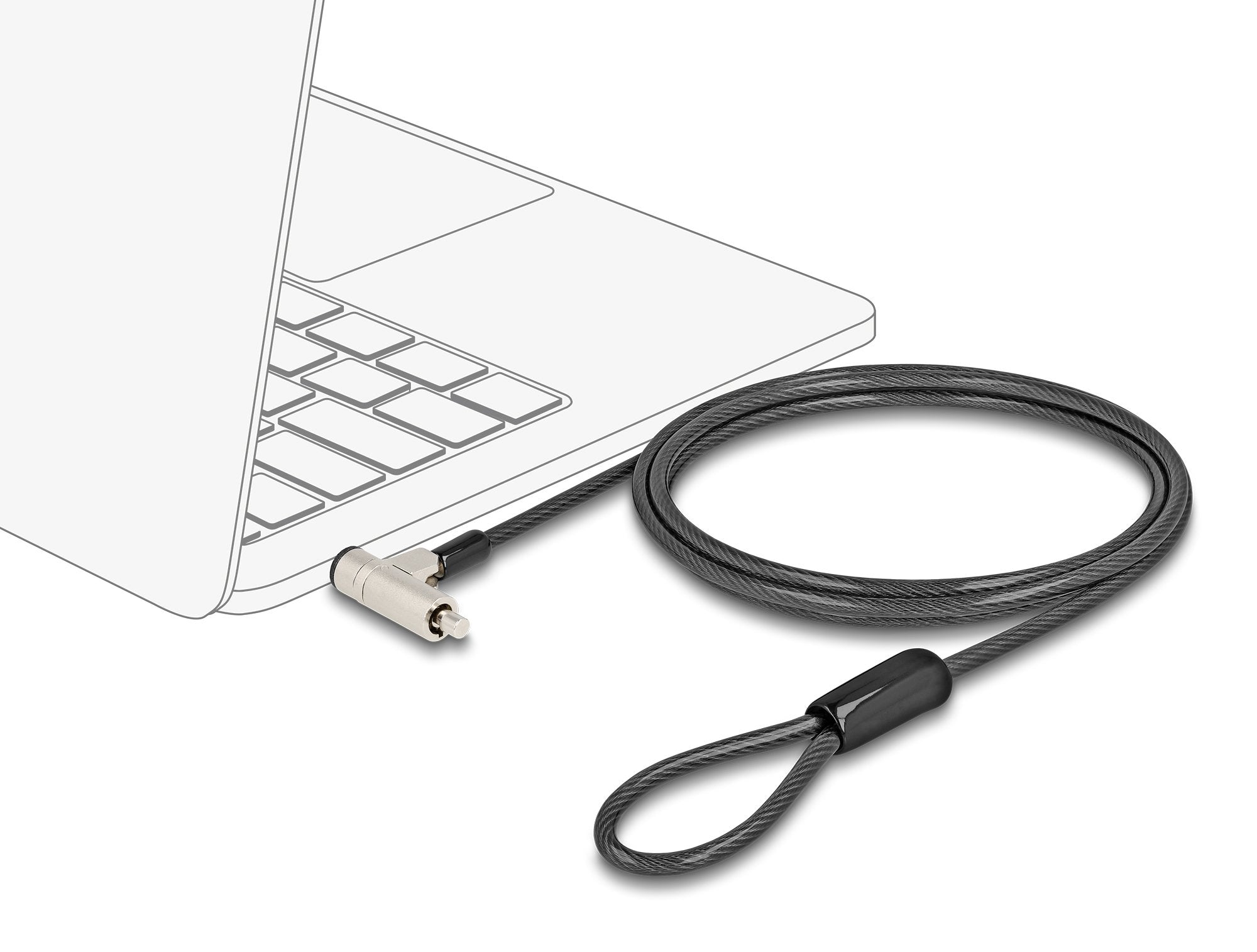 EAN 4043619209316 - Navilock 20931 cable antirrobo Negro, Plata 1,8 m imagen 2