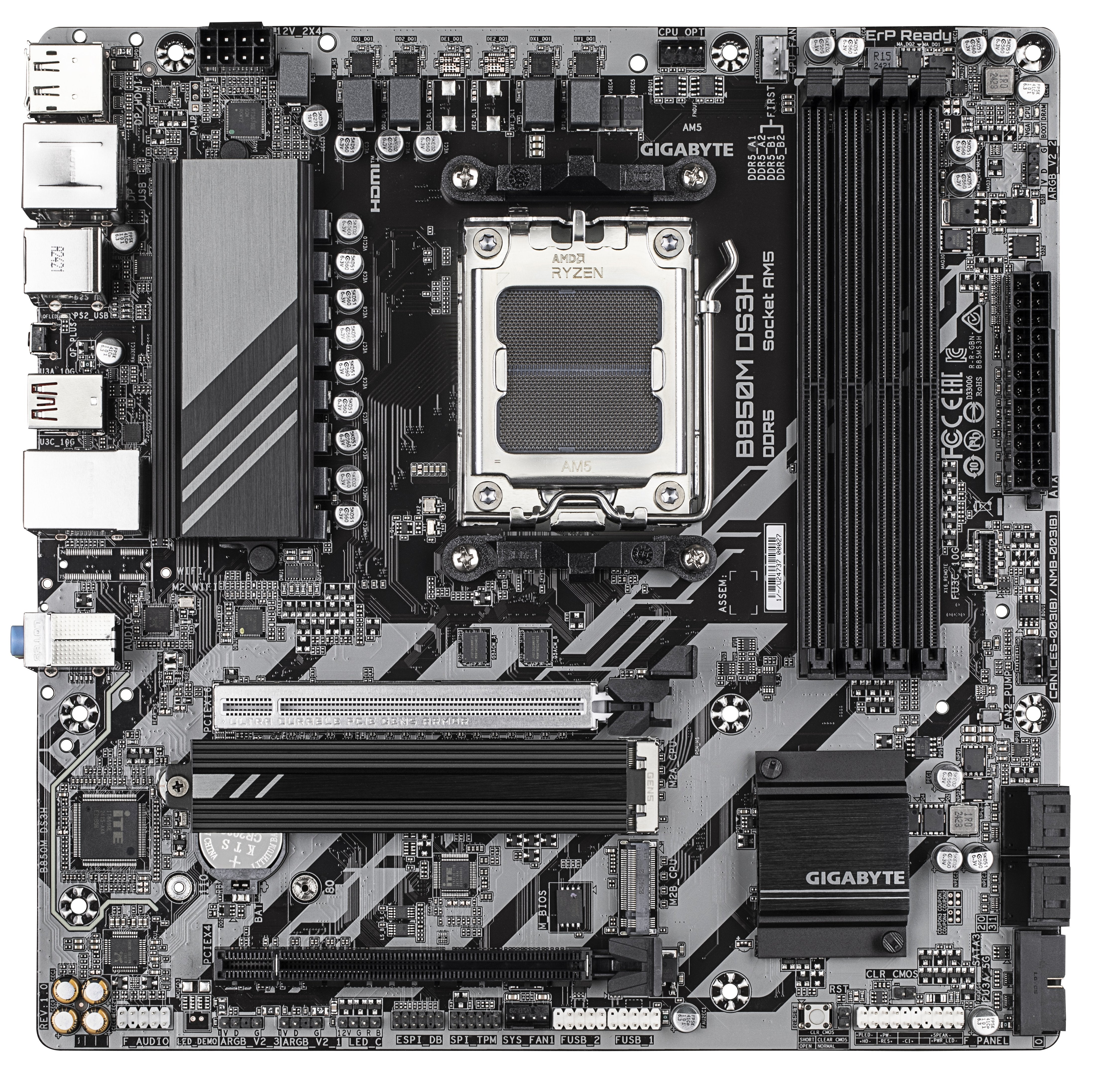 EAN 4719331866518 - GIGABYTE B850M DS3H placa base AMD B850 Zócalo AM5 micro ATX imagen 2