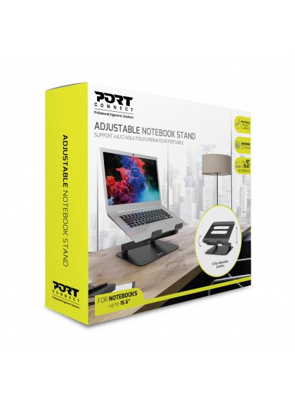 Soporte Para Portátil Port Designs Aluminio 39.6 Cm (15.6") Black