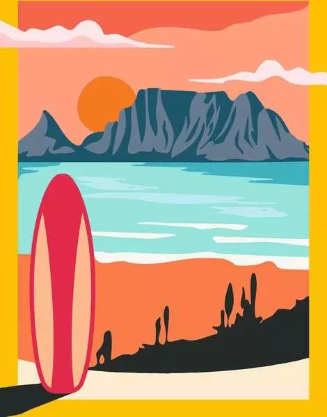 Ravensburger Creart - Sunset En La Playa, Pintura 23898