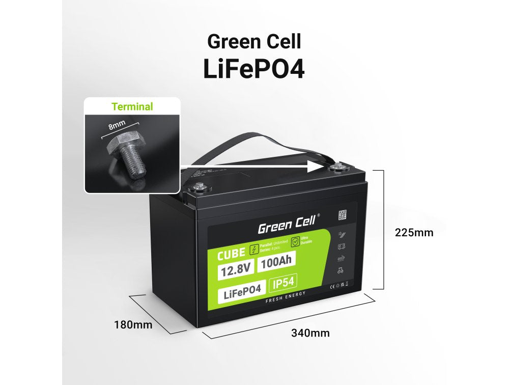 EAN 5904326374836 - Green Cell LFPGC12V100AH batería para sistema ups Fosfato de hierro-litio (LiFePo4) 12,8 V 100 Ah imagen 7