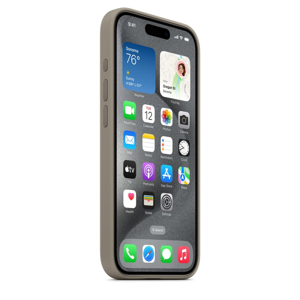 Iphone 15 Pro Silicone Case With Magsafe - Clay
