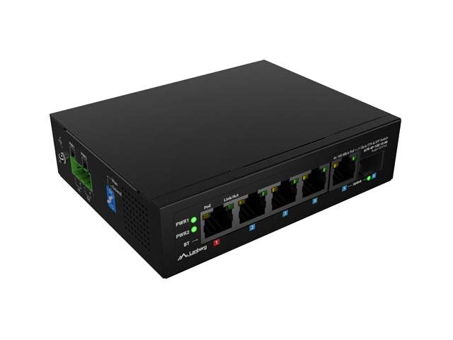 EAN 5901969447354 - Lanberg ILFE-4P-1GE-1S-90 switch No administrado Fast Ethernet (10/100) Energía sobre Ethernet (PoE) 1U N imagen 3