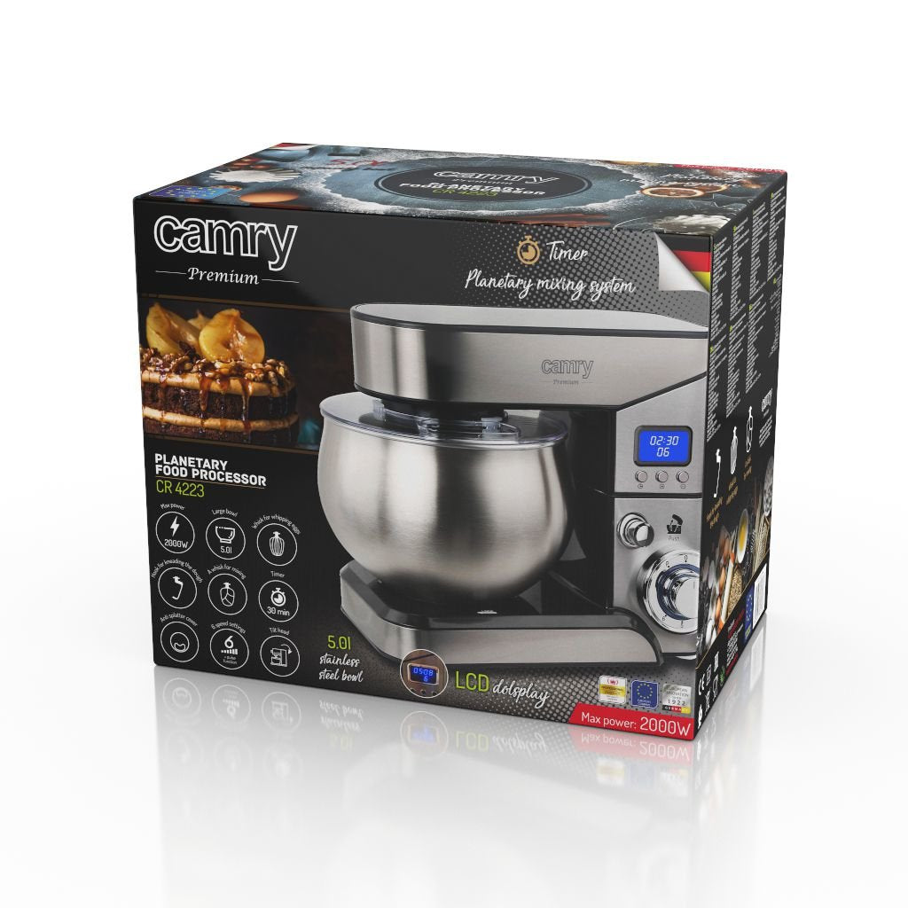 EAN 5903887803076 - Camry Premium CR 4223 robot de cocina 2000 W 5 L Plata imagen 16
