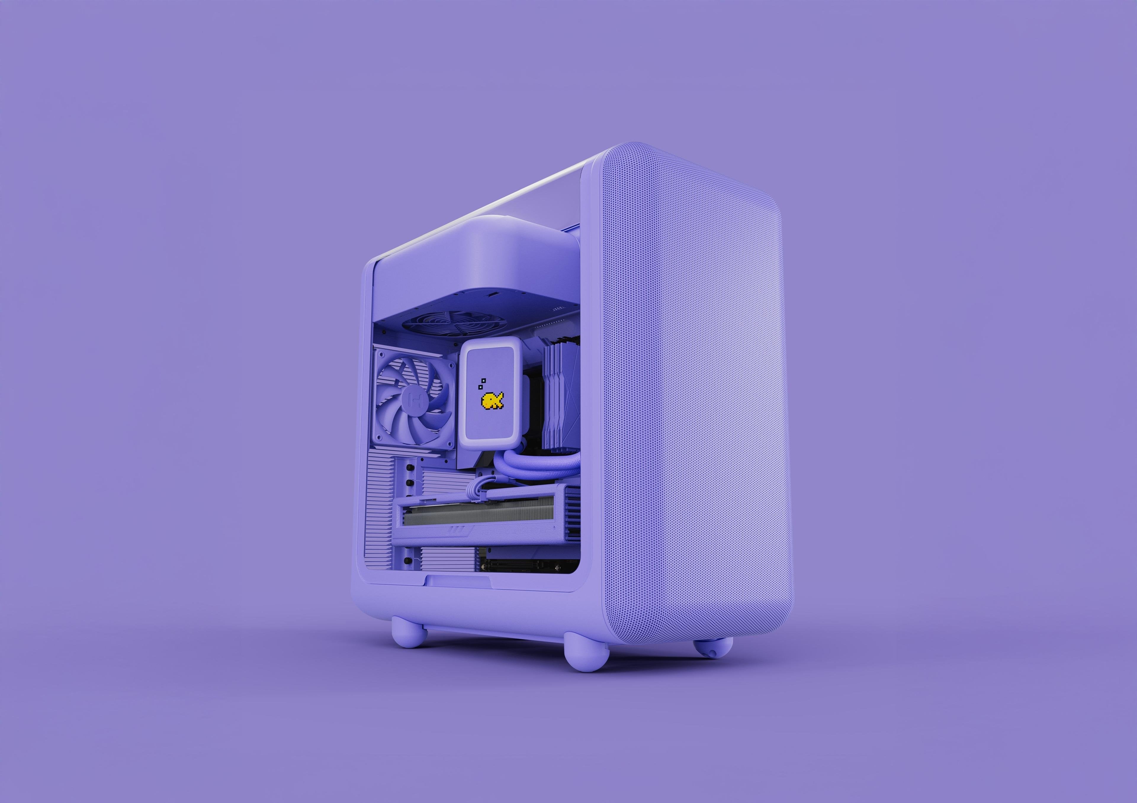 Hyte X50, Caja Torre Violeta, Vidrio Templado Cs-Hyte-X50g-Tm