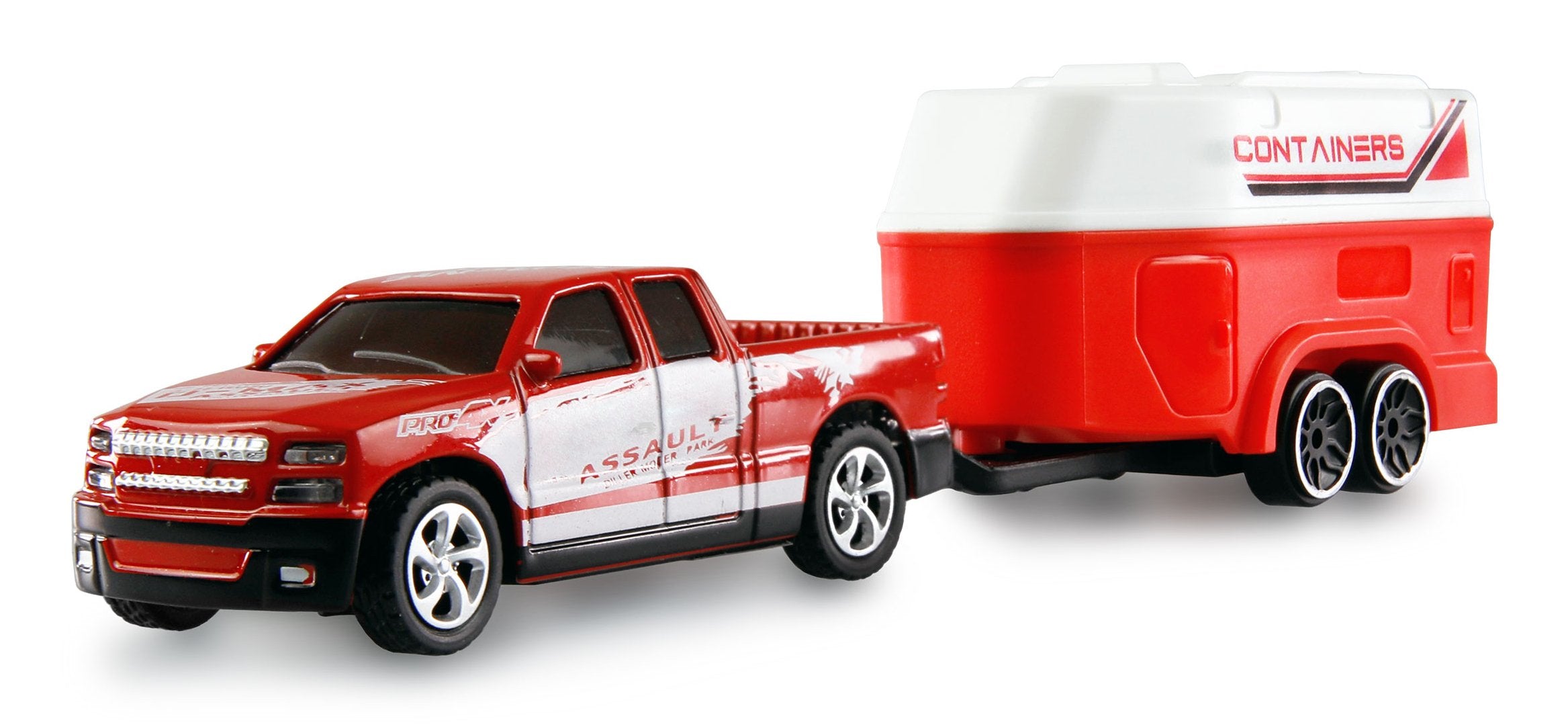 Amewi Rc Pickup Die Cam Con Pferdeanhänger 1:64 Rtr Rot