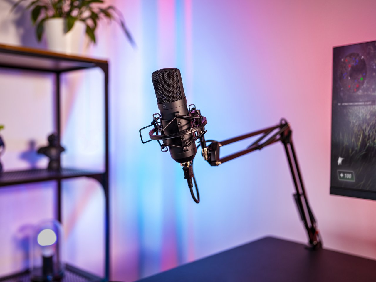 Brazo Ajustable Trust Gxt 253 Emita Arm Para Microfonos Con Adaptador 5/8 Cable 290cm Usb 22563