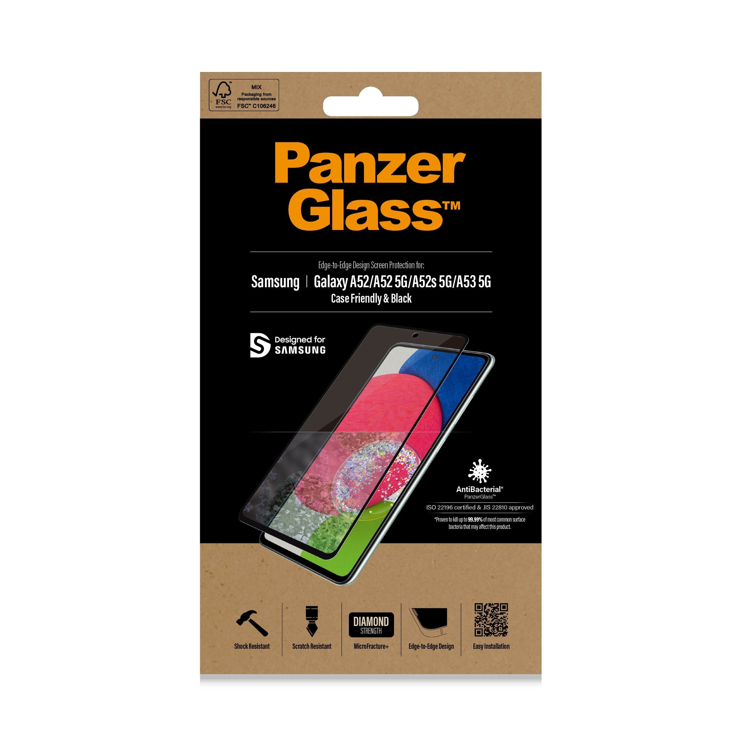 EAN 5711724072536 - PanzerGlass ® Screen Protector Samsung Galaxy A52 | A52 5G | A52s 5G | A53 5G Protector de pantalla 1 pie imagen 2